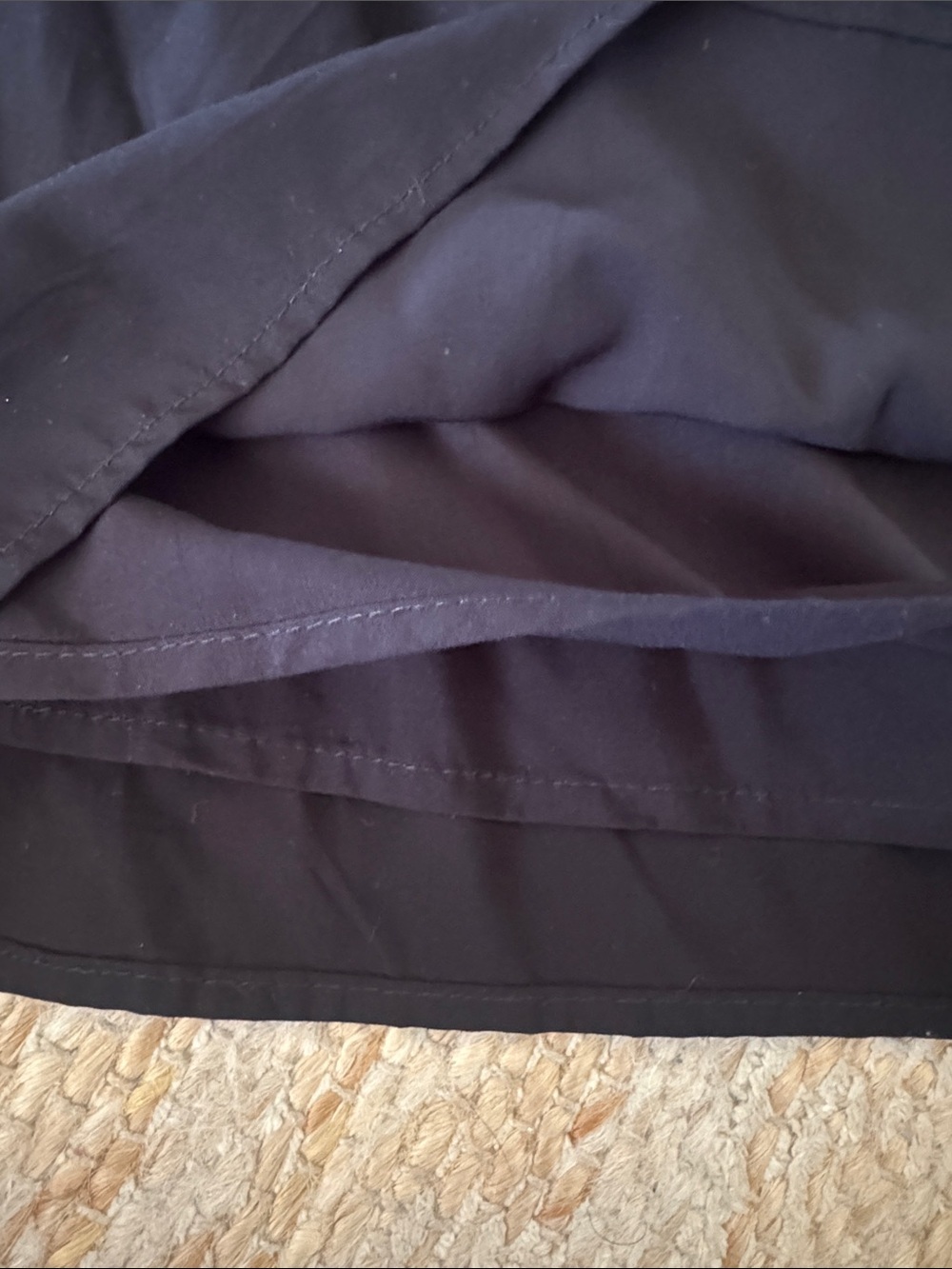 Black Smocked Mini Skirt with Stretch Waistband - Picture 4 of 5